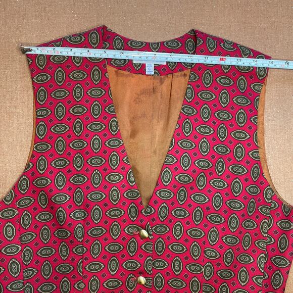 Vintage David Brooks Vest Classic Tailored Paisley Lined Preppy Academia size 6 - Picture 9 of 9